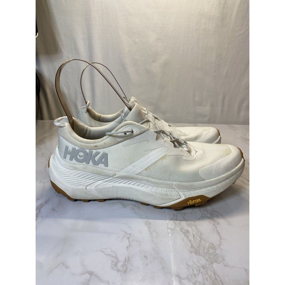 Hoka Transport Women Shoe Sz 8B Wide Casual Lifestyle Walk Gym Eggnog 1164371 - Picture 2 of 6